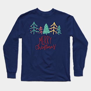 Merry Christmas Trees Long Sleeve T-Shirt